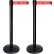 Queueway QPLUS Black Post, 10' Red "Danger - Keep Out" Belt, Pack of 2