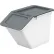 Shuter® Nest & Stack Storage Bin, 8-7/8"L x 16-1/8"W x 11-1/4"H, White & Gray, Polypropylene