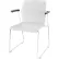 Interion® Stacking Lounge Chair with Fixed Armrest, Polypropylene, White, 2/Pack