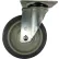 Shuter® 5" 75A Non-Braking Stem Caster For Global Part # 615246, 615247, 615248, 615249, Silver