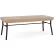 Lesro Chat 2 Seat Rectangular Reception Bench, Black Frame, Connelly Wren Fabric