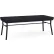 Lesro Chat 2 Seat Rectangular Reception Bench, Black Frame, Patriot Plus Black Vinyl