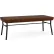 Lesro Chat 2 Seat Rectangular Reception Bench, Black Frame, Patriot Plus Mocha Vinyl