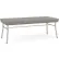 Lesro Chat 2 Seat Rectangular Reception Bench, Silver Frame, Connelly Dove Fabric