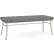Lesro Chat 2 Seat Rectangular Reception Bench, Silver Frame, Open House Asteroid Fabric