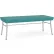 Lesro Chat 2 Seat Rectangular Reception Bench, Silver Frame, Patriot Plus Sea Vinyl