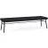 Lesro Chat 3 Seat Rectangular Reception Bench, Black Frame, Patriot Plus Black Vinyl