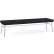 Lesro Chat 3 Seat Rectangular Reception Bench, Silver Frame, Patriot Plus Black Vinyl