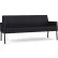 Lesro Mystic Lounge Reception Sofa, Black Frame, Patriot Plus Black Vinyl