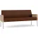 Lesro Mystic Lounge Reception Sofa, Silver Frame, Patriot Plus Mocha Vinyl Back & Seat