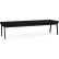 Lesro Newport 3 Seat Rectangular Reception Bench, Black Frame, Open House Black Fabric
