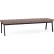 Lesro Newport 3 Seat Rectangular Reception Bench, Black Frame, Open House Goose Fabric