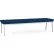 Lesro Newport 3 Seat Rectangular Reception Bench, Silver Frame, Patriot Plus Imperial Blue Vinyl