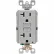 Leviton GFNT2-GY 20A SmartlockPro Self-Test GFCI Duplex Recpt, Ind Light, Wire Leads, Gray