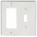 Leviton 80405-T 2-Gang, 1-Toggle, 1-Decora/Gucci, Standard, Lt Almond - Pkg Qty 25