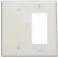 Leviton 80608-I 2-Gang 1-Blank 1-Decora/GFCI Device Combo, Ivory - Pkg Qty 25