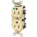 Leviton 8200-I 15a, 125v, 2p, 3w, Duplex Rcpt, Str. Blade, Self Grounding, Ivory - Pkg Qty 10