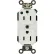 Leviton 8200-Plw 15a, 125v, Duplex Receptacle, Self Grounding, White - Pkg Qty 10