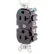 Leviton 8300-E 20a, 125v, Duplex Receptacle, Black - Pkg Qty 10