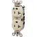 Leviton 8300-Hli 20a, 125v, Duplex Receptacle, Ivory - Pkg Qty 10