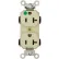 Leviton 8300-I 20a, 125v, Duplex Receptacle, Ivory - Pkg Qty 10