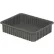 LEWISBins Divider Box, 22-3/8"L x 17-3/8"W x 5"H, Gray, Polyethylene - Pkg Qty 4
