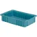 LEWISBins Divider Box, 16-1/2"L x 10-7/8"W x 3-1/2"H, Light Blue, Polyethylene - Pkg Qty 4
