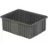 LEWISBins Divider Box, 22-3/8"L x 17-3/8"W x 8"H, Gray, Polyethylene - Pkg Qty 4