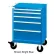 Lista 28-1/4"W Mobile Cabinet, 5 Drawer, 44 Compart - Classic Blue, Individual Lock