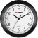 Lorell® 9" Round Quartz Wall Clock, Plastic Case, Black