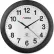 Lorell® 12" Round Radio Controlled Wall Clock, Plastic Case, Black