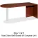 Lorell® Peninsula Desk Without Post - 66"W x 30"D x 29-1/2"H - Mahogany - Essentials Series