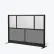 Luxor Modular Wall Room Divider, Frosted Window, Narrow Panel, 70"W x 48"H, Starter, Black/Gray