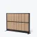 Luxor Modular Room Divider Wall Room Divider, Wood Slats,70"W x 48"H, Brown/Black