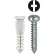 L.H.Dottie® Ribbed Conical Anchor Kit w/ Combo Pan Head Screw, #6, 201 Pieces