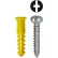 L.H.Dottie® Ribbed Conical Anchor Kit w/ Combo Pan Head Screw, #10, Tuff Pack, 201 Pieces
