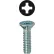 L.H.Dottie® Phillips & Square Flat Head Machine Screw, 1/4"-20 x 1/2", 100 Pack
