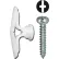 L.H.Dottie® Nylon Toggle Anchor Kit w/ Combo Pan Head Screw, #10, 51 Pieces