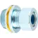 L.H.Dottie® Strain Relief Connector, Steel, 1/2" Dia., Blue Grommet