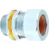 L.H.Dottie® Strain Relief Connector, Steel, 1/2" Dia., Brown Grommet