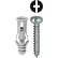 L.H.Dottie® Triple Grip Anchor Kit w/ Combo Pan Head Screw, #8, 201 Pieces