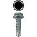 L.H.Dottie® Self Drilling Screw Kit, Hex Head, Carbon Steel, #10, Assorted