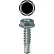 L.H.Dottie® Self Drilling Screw Kit, Hex Head, Carbon Steel, #8, Assorted