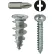 L.H.Dottie® Zinc Alloy Walldriller Anchor Kit w/ Combo Pan Head Screw, #6, 50 Pieces