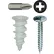 L.H.Dottie® Nylon Walldriller Anchor Kit w/ Wafer Head Screw, #8, Tuff Pack, 50 Pieces