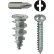 L.H.Dottie® Walldriller Anchor Kit w/ Combo Pan Head Screw, #8, Tuff Pack, 50 Pieces