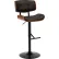 LumiSource® Lombardi Mid-Century Modern Adjustable Barstool, Black Metal, Walnut Wood, Espresso