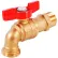 Legend Valve® 3/4" T-537 No Lead Brass Ball Valve Brass Hose Bibb - 107-168NL