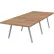 Interion® Executive Office Conference Table, A-Frame, 120"L x 48"W x 30"H, Aged Oak