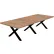 Interion® Executive Office Conference Table, X-Style Base, 120"L x 48"W x 30"H, Aged Oak